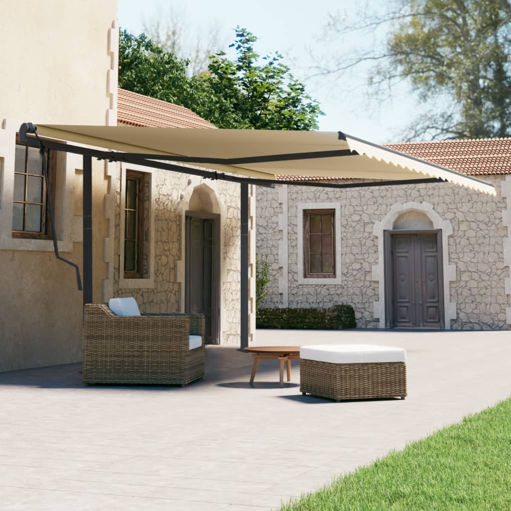 Set Pali per Tenda da Sole Antracite 600x245 cm Ferro 315101