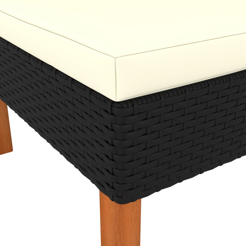 Poltrone Angolari 2 pz Polyrattan e Legno Massello di Eucalipto 315767