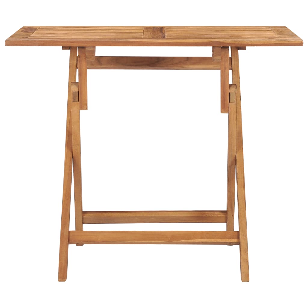 Tavolo da Giardino Pieghevole 90x60x75 cm in Massello di Teak 315445