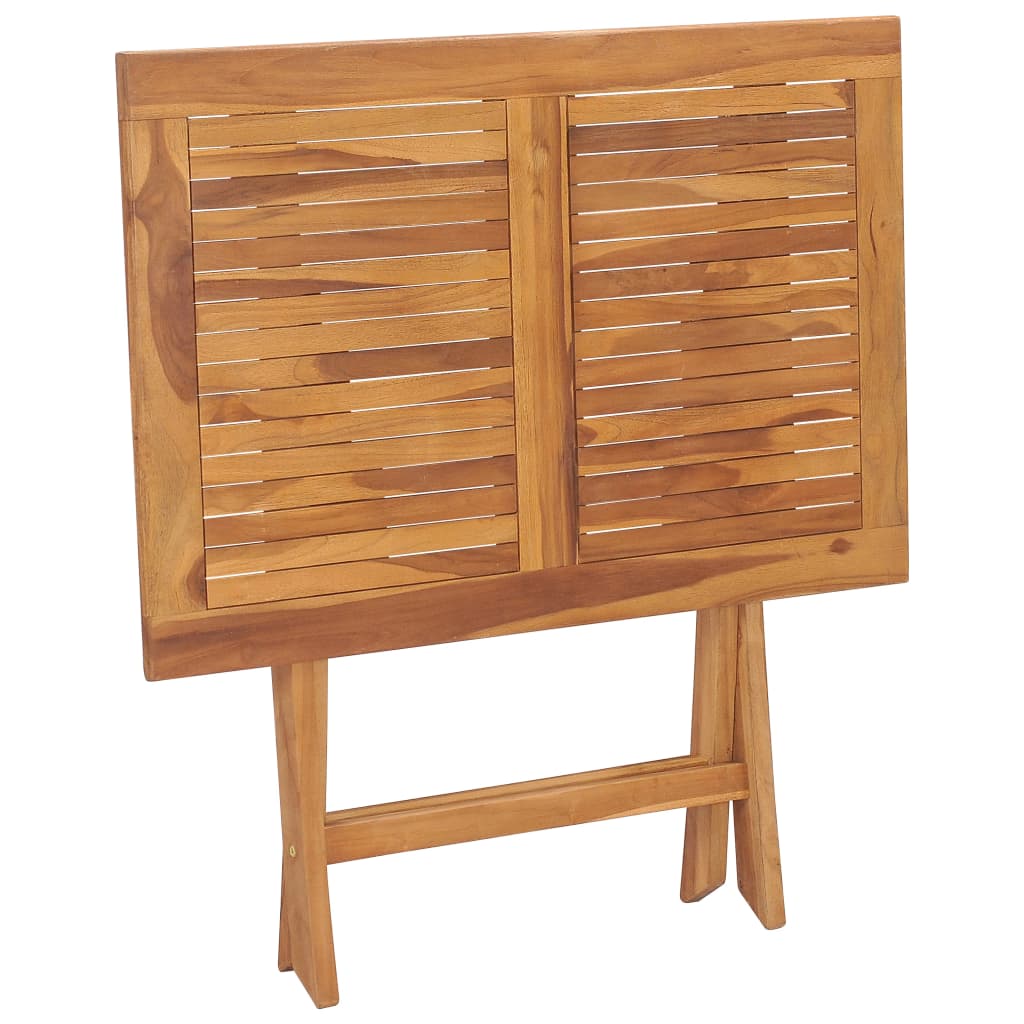 Tavolo da Giardino Pieghevole 90x60x75 cm in Massello di Teak 315445