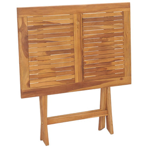 Tavolo da Giardino Pieghevole 90x60x75 cm in Massello di Teak 315445