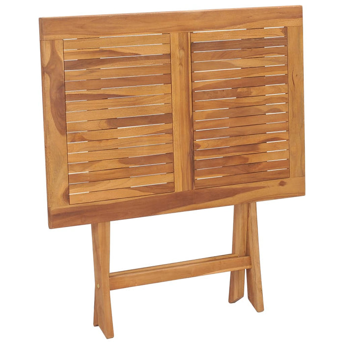 Tavolo da Giardino Pieghevole 90x60x75 cm in Massello di Teak 315445