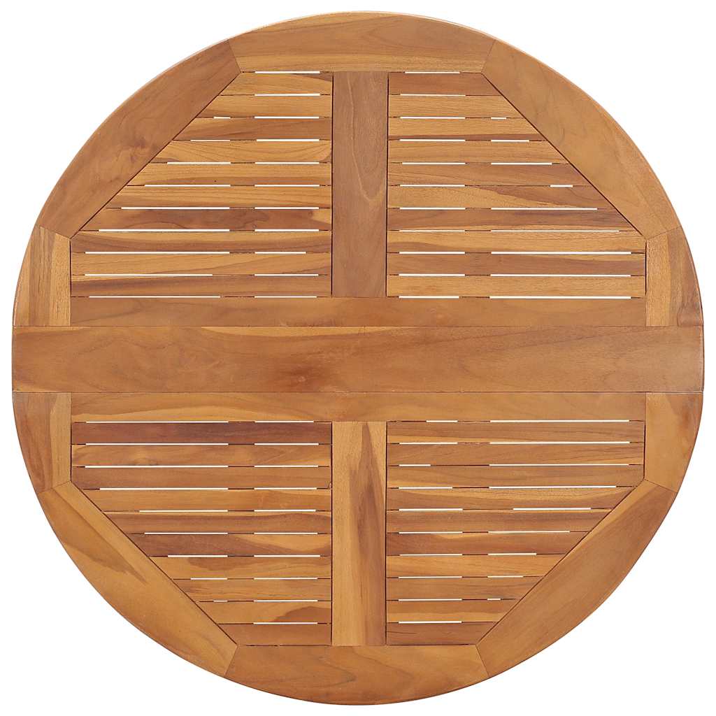 Tavolo da Giardino Pieghevole Ã˜90x75 cm in Massello di Teak cod mxl 34423
