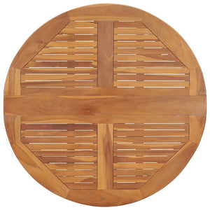 Tavolo da Giardino Pieghevole Ã˜90x75 cm in Massello di Teak cod mxl 34423