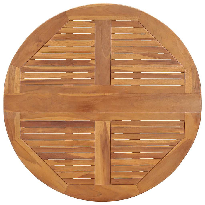 Tavolo da Giardino Pieghevole Ã˜90x75 cm in Massello di Teak cod mxl 34423