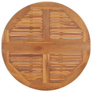 Tavolo da Giardino Pieghevole Ø90x75 cm in Massello di Teak 315446