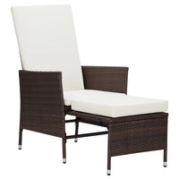 Set Divani da Giardino 3 pz con Cuscini in Polyrattan Marrone 3059372