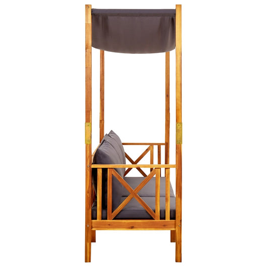 Panca Giardino con Baldacchino e Poggiapiedi Massello di Acacia 3058009