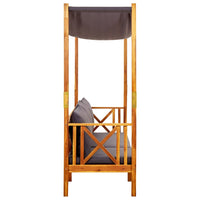 Panca da giardino arredo da esterno per terrazza con tavolo e poggiapiedi 179 x 66 x 180 cm in legno massello di acacia 02_0011641