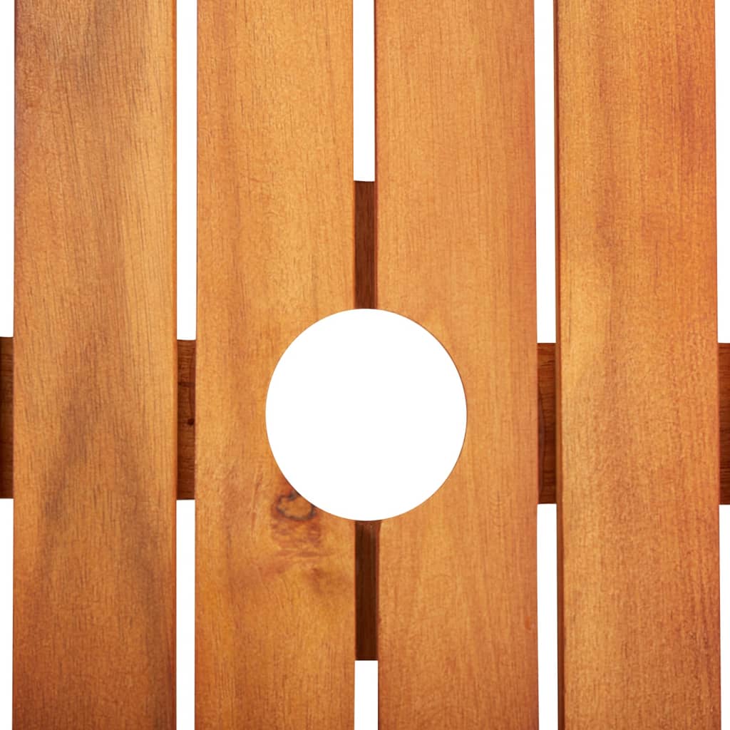 Set da Pranzo da Giardino 5 pz con Cuscini Massello di Acacia cod mxl 37865