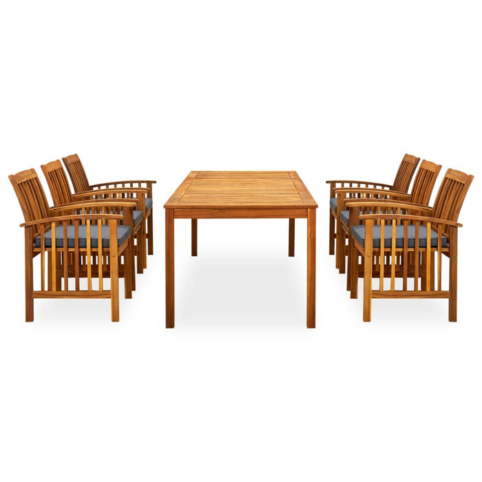 Set da Pranzo da Giardino 7 pz con Cuscini Massello di Acacia 3058092