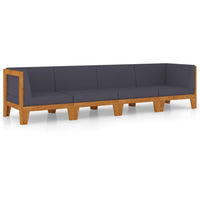 Set Divani da Giardino 4 pz con Cuscini in Massello di Acacia 3058117