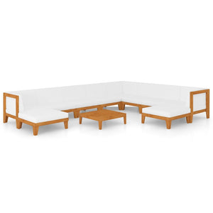 Set Divani da Giardino 11 pz con Cuscini in Massello di Acacia cod mxl 37876