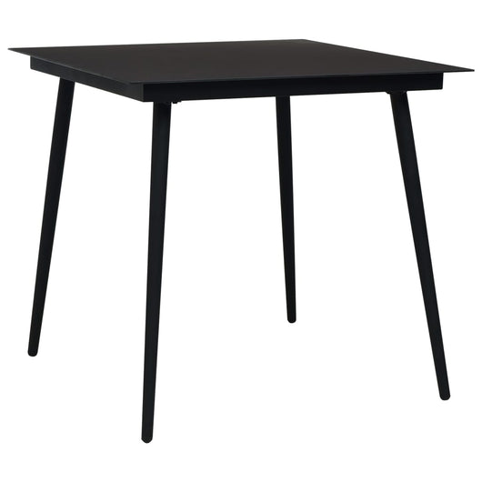 Set da Pranzo da Esterni 5 pz in Corda di Cotone e Acciaio Nero 3058276