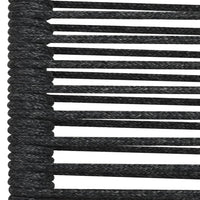 Set da Pranzo da Esterni 3 pz in Corda di Cotone e Acciaio Nero cod mxl 44497