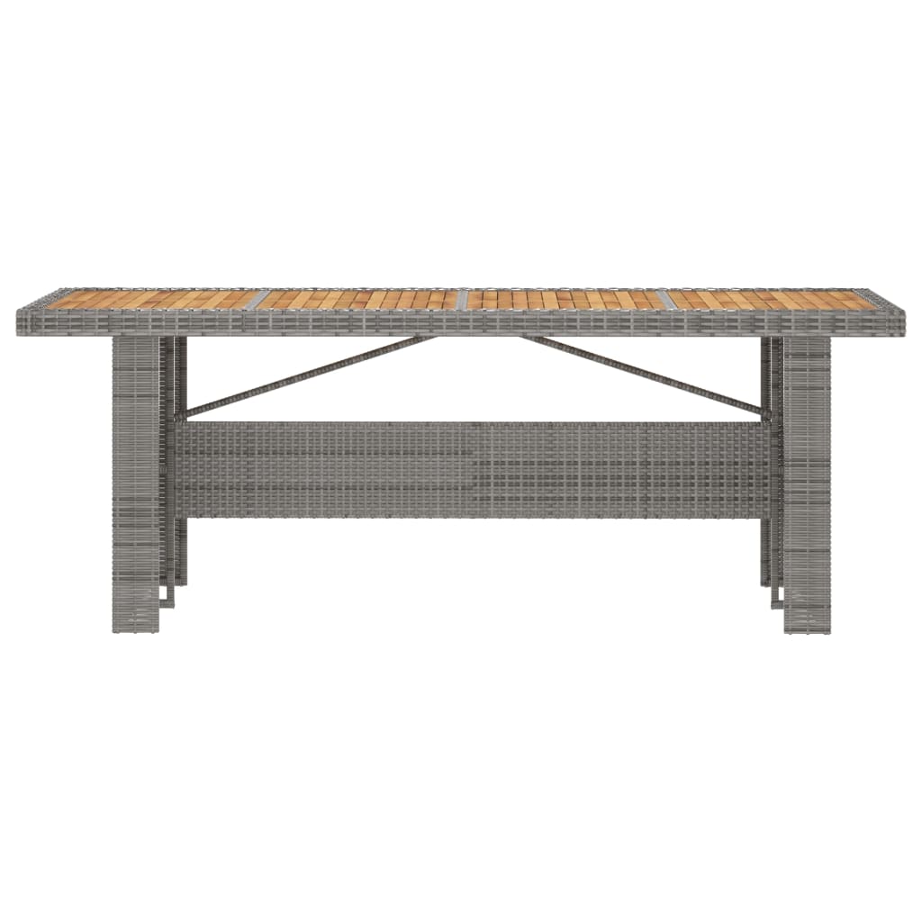 Set da Pranzo da Esterno 9 pz con Cuscini in Polyrattan Grigio 3059341