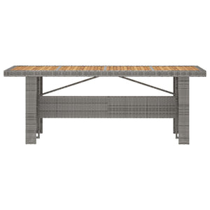 Set da Pranzo da Esterno 9 pz con Cuscini in Polyrattan Grigio 3059341