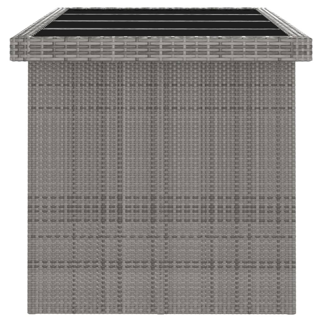 Set da Pranzo da Giardino 11 pz con Cuscini Polyrattan Grigio cod mxl 43045