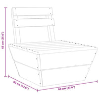 Divano Centrale Componibile su Pallet-Sofa Modulare-Divanetto Legno di Abete Impregnato