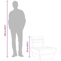 Divano Centrale Componibile su Pallet-Sofa Modulare-Divanetto Legno di Abete Impregnato