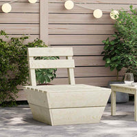 Divano Centrale Componibile su Pallet-Sofa Modulare-Divanetto Legno di Abete Impregnato