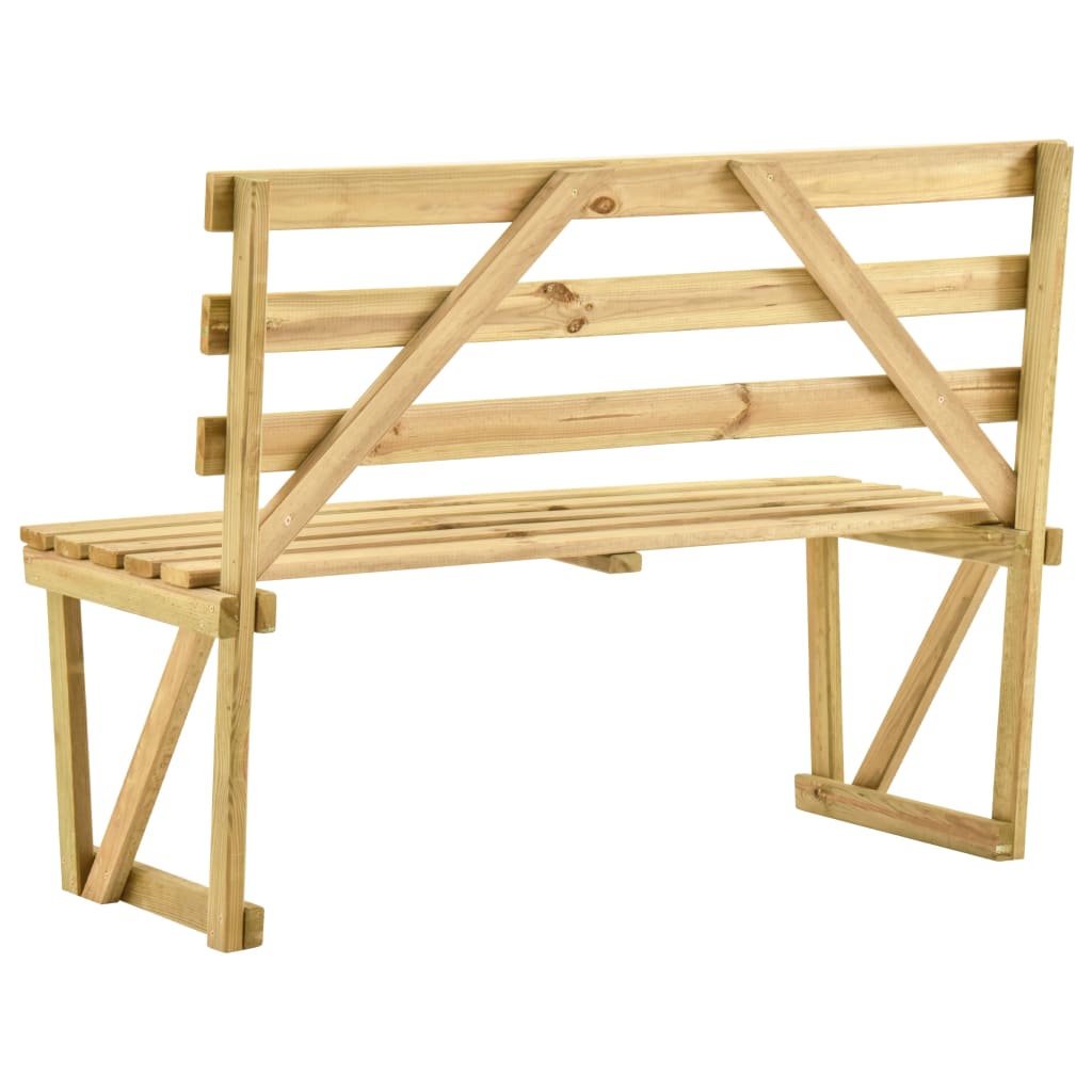 Panca da Giardino 120 cm in Legno di Pino Impregnato 315393