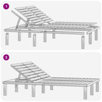 Lettino Prendisole Doppio in Legno di Pino Impregnato
