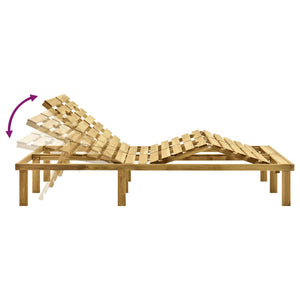 Lettino Prendisole Doppio in Legno di Pino Impregnato 315399