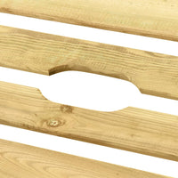 Lettino Prendisole e Tavolino in Legno di Pino Impregnato 315401