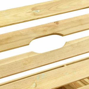 Lettino Prendisole Doppio in Legno di Pino Impregnato 315405