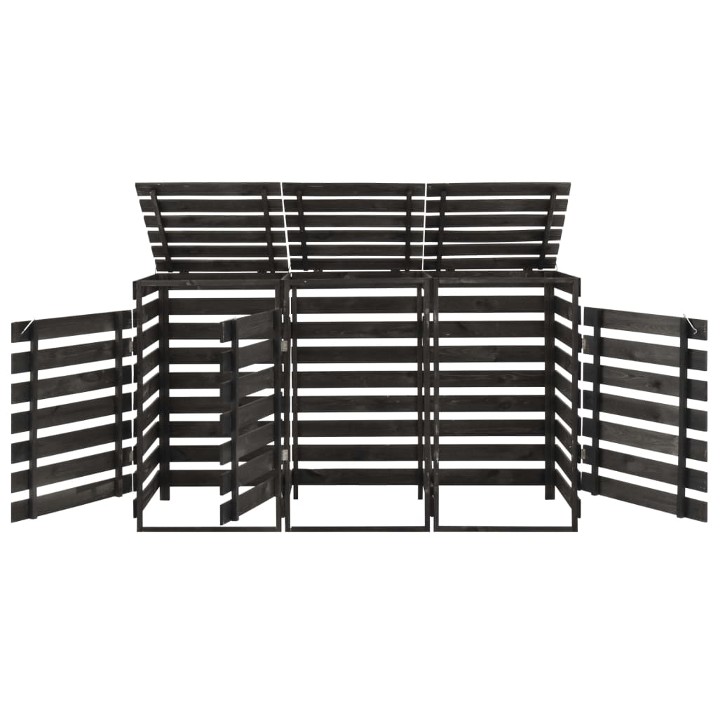 Copribidone Triplo 210x75x121 cm in Legno di Pino Verniciato 315412