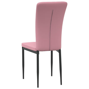 Sedie da Pranzo 2 pz Rosa in Velluto 326097