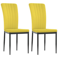 Sedie da Pranzo 2 pz Giallo Senape in Velluto cod mxl 14075