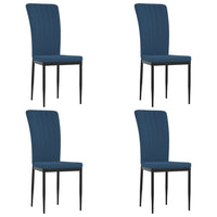 Sedie da Pranzo 4 pz Blu in Velluto 326103