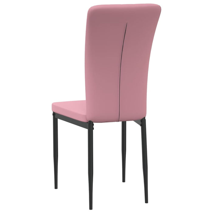 Sedie da Pranzo 4 pz Rosa in Velluto 326108
