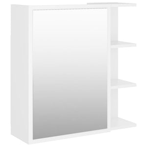 Mobile con specchio da bagno 62,5 x 20,5 x 64 cm in truciolato bianco 02_0006682