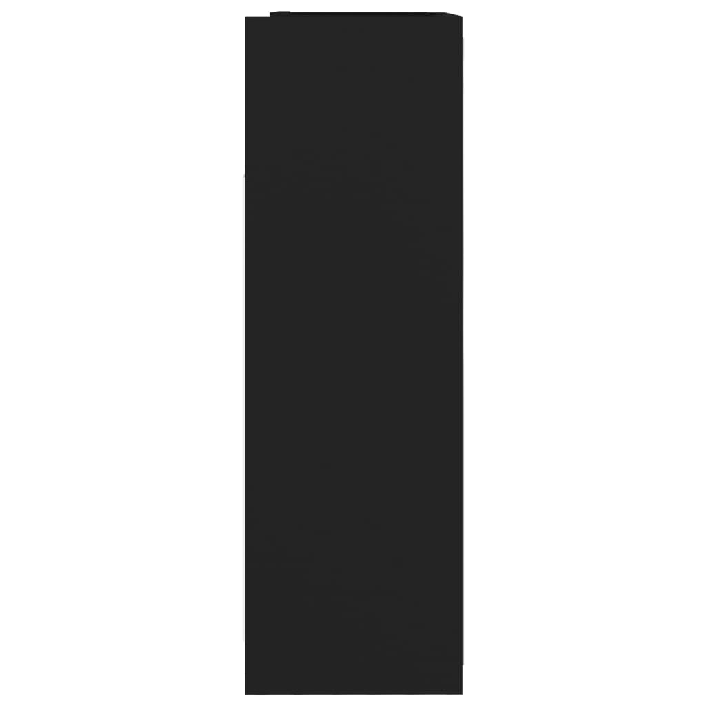 Mobile Bagno con Specchio Nero 62,5x20,5x64cm Legno Multistrato 803309