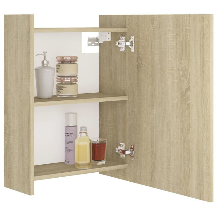 Mobile Bagno con Specchio Rovere Sonoma 62,5x20,5x64Multistrato 803311