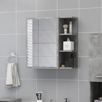 Mobile Bagno Specchio Grigio Cemento 62,5x20,5x64cm Multistrato 803312