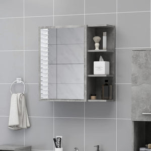Mobile Bagno Specchio Grigio Cemento 62,5x20,5x64cm Multistrato 803312