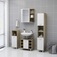 Mobile Bagno Specchio Bianco Sonoma 62,5x20,5x64cm Multistrato 803313