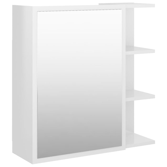 Mobile Bagno Specchio Bianco Lucido 62,5x20,5x64cm Multistratocod mxl 73748