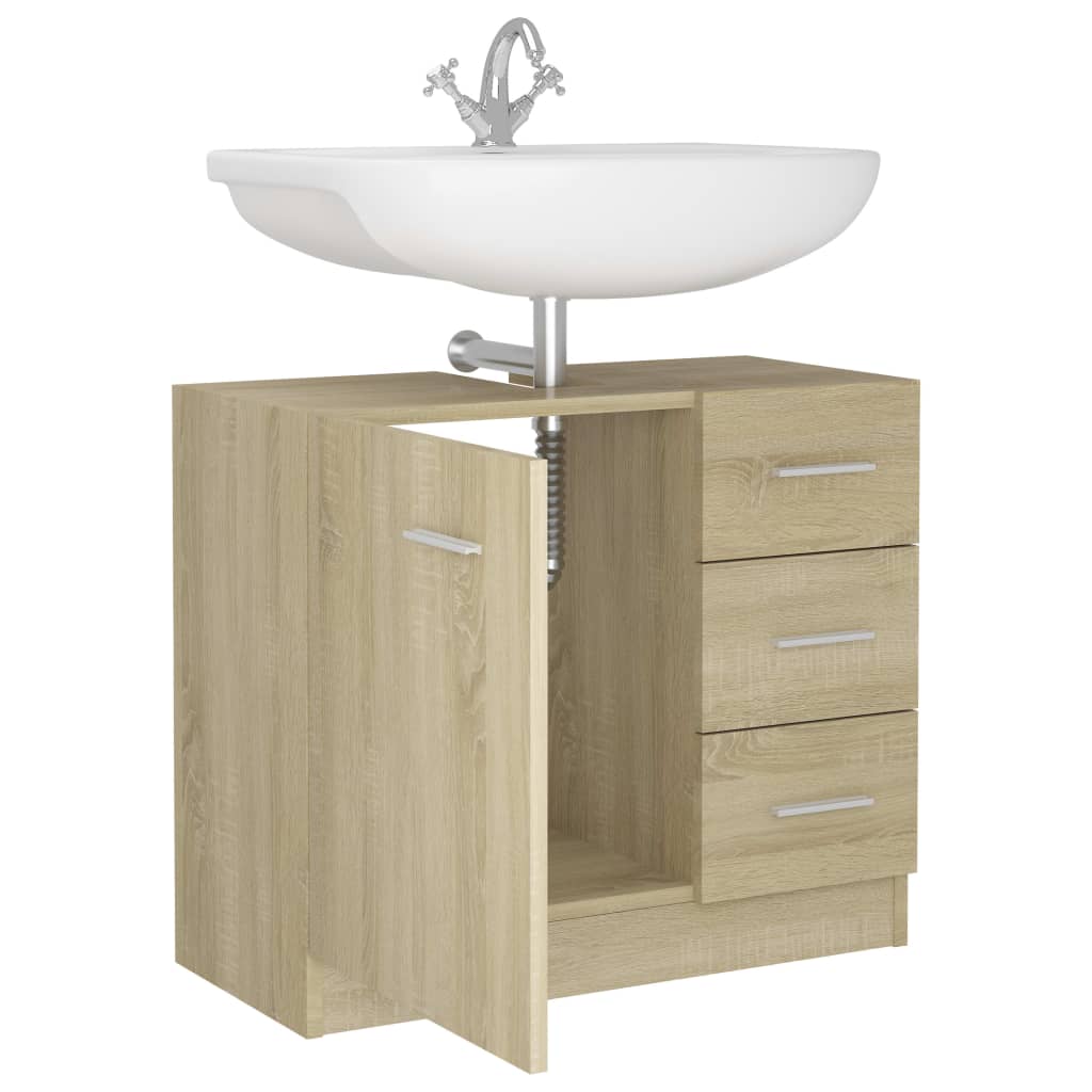 Mobile Sottolavabo Rovere Sonoma 63x30x54 cm Legno Multistrato 804187