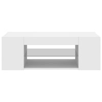 Mobile Porta TV con Luci LED Bianco 90x39x30 cm