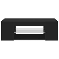 Mobile Porta TV con Luci LED Nero 90x39x30 cm