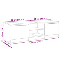 Mobile Porta TV con Luci LED Bianco 120x30x35,5 cm 804283