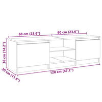 Mobile Porta TV con Luci LED Nero 120x30x35,5 cm 804284