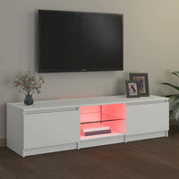 Mobile Porta TV con Luci LED Bianco 140x40x35,5 cm 804292