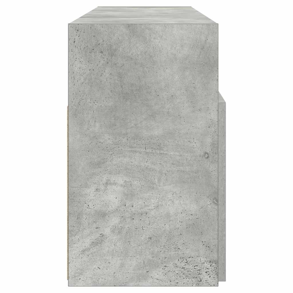 Mobile Porta TV con Luci LED Grigio Cemento 120x30x50 cm