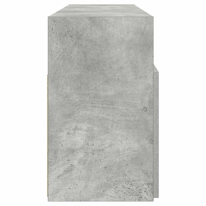 Mobile Porta TV con Luci LED Grigio Cemento 120x30x50 cm